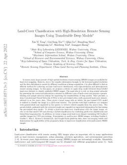 Land-Cover Classification with High-Resolution Remote Sensing Images
  Using Transferable Deep Models