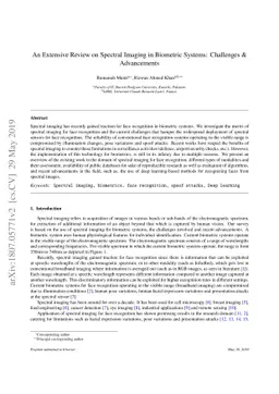 An Extensive Review on Spectral Imaging in Biometric Systems: Challenges
  and Advancements