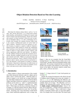 Object Relation Detection Based on One-shot Learning