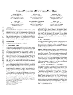 Human Perception of Surprise: A User Study