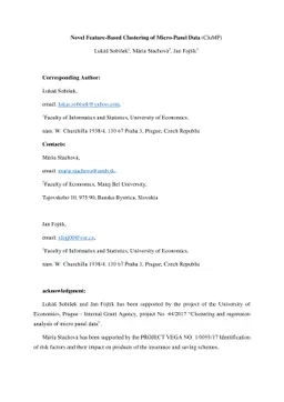 Novel Feature-Based Clustering of Micro-Panel Data (CluMP)