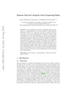 Siamese Survival Analysis with Competing Risks