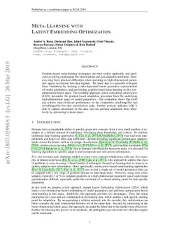 Meta-Learning with Latent Embedding Optimization