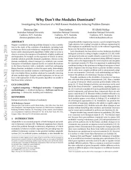 Why don't the modules dominate - Investigating the Structure of a
  Well-Known Modularity-Inducing Problem Domain