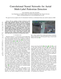 Convolutional Neural Networks for Aerial Multi-Label Pedestrian
  Detection