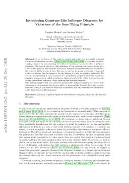 Introducing Quantum-Like Influence Diagrams for Violations of the Sure
  Thing Principle