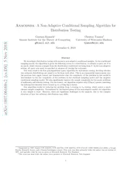 Anaconda: A Non-Adaptive Conditional Sampling Algorithm for Distribution
  Testing