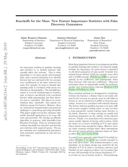 Knockoffs for the mass: new feature importance statistics with false
  discovery guarantees