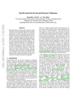 Payoff Control in the Iterated Prisoner's Dilemma