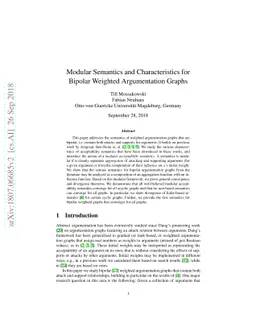 Modular Semantics and Characteristics for Bipolar Weighted Argumentation
  Graphs