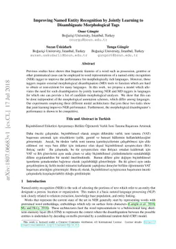 Improving Named Entity Recognition by Jointly Learning to Disambiguate
  Morphological Tags