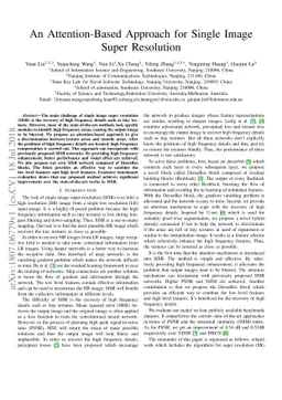 An Attention-Based Approach for Single Image Super Resolution