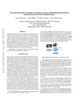 Cyclostationary Statistical Models and Algorithms for Anomaly Detection
  Using Multi-Modal Data