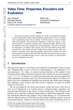 Video Time: Properties, Encoders and Evaluation