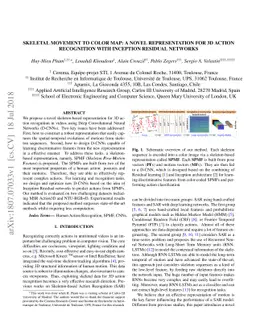 Skeletal Movement to Color Map: A Novel Representation for 3D Action
  Recognition with Inception Residual Networks