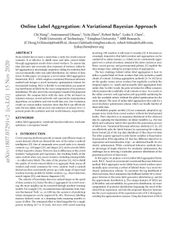 Online Label Aggregation: A Variational Bayesian Approach