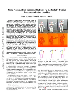 Signal Alignment for Humanoid Skeletons via the Globally Optimal
  Reparameterization Algorithm