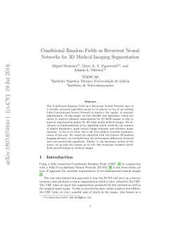 Conditional Random Fields as Recurrent Neural Networks for 3D Medical
  Imaging Segmentation