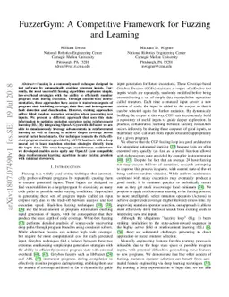 FuzzerGym: A Competitive Framework for Fuzzing and Learning