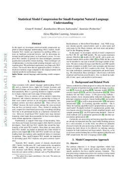 Statistical Model Compression for Small-Footprint Natural Language
  Understanding
