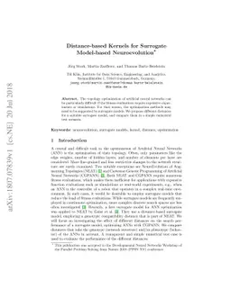 Distance-based Kernels for Surrogate Model-based Neuroevolution