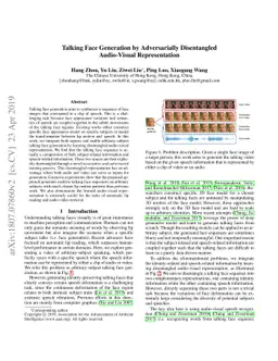Talking Face Generation by Adversarially Disentangled Audio-Visual
  Representation