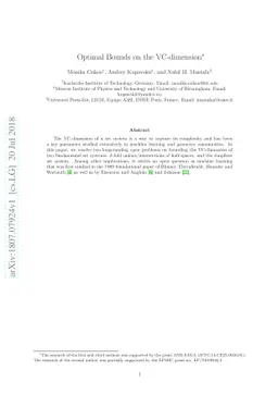 Optimal Bounds on the VC-dimension