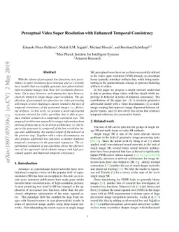 Perceptual Video Super Resolution with Enhanced Temporal Consistency