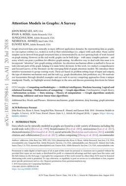 Attention Models in Graphs: A Survey