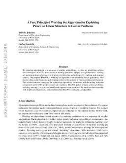 A Fast, Principled Working Set Algorithm for Exploiting Piecewise Linear
  Structure in Convex Problems