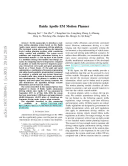 Baidu Apollo EM Motion Planner