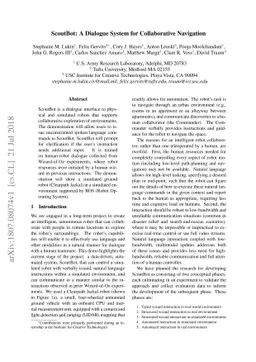 ScoutBot: A Dialogue System for Collaborative Navigation