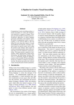 A Pipeline for Creative Visual Storytelling