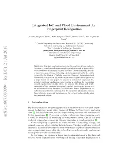 Integrated IoT and Cloud Environment for Fingerprint Recognition