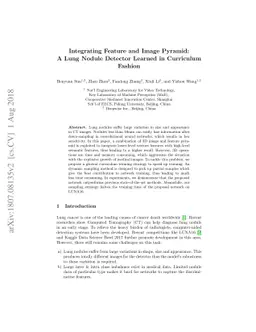 Integrating Feature and Image Pyramid: A Lung Nodule Detector Learned in
  Curriculum Fashion