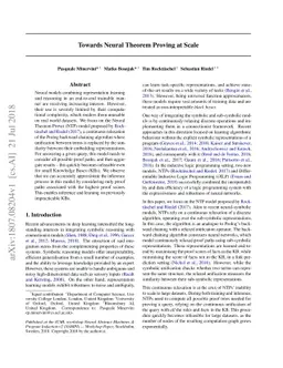 Towards Neural Theorem Proving at Scale