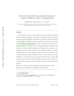Tree-structured multi-stage principal component analysis (TMPCA): theory
  and applications