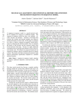 Multi-scale Alignment and Contextual History for Attention Mechanism in
  Sequence-to-sequence Model