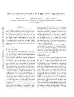 Deep Learning Parametrization for B-Spline Curve Approximation
