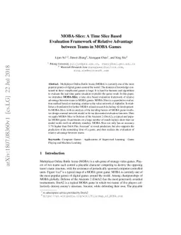 MOBA-Slice: A Time Slice Based Evaluation Framework of Relative
  Advantage between Teams in MOBA Games