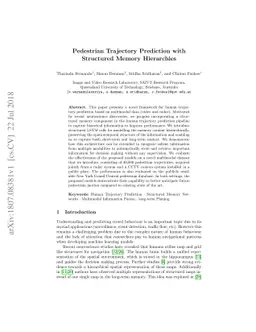 Pedestrian Trajectory Prediction with Structured Memory Hierarchies