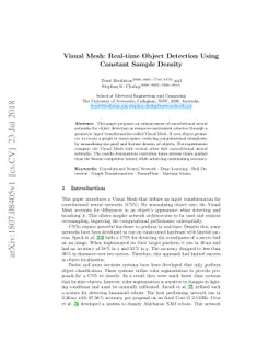 Visual Mesh: Real-time Object Detection Using Constant Sample Density