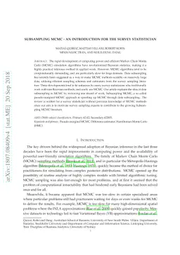 Subsampling MCMC - An introduction for the survey statistician