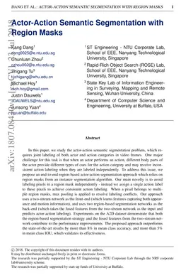 Actor-Action Semantic Segmentation with Region Masks