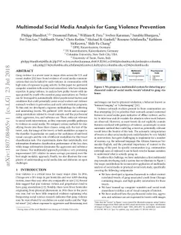 Multimodal Social Media Analysis for Gang Violence Prevention