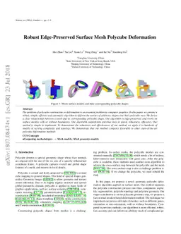 Robust Edge-Preserved Surface Mesh Polycube Deformation