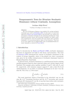 Nonparametric Tests for Bivariate Stochastic Dominance without
  Continuity Assumptions