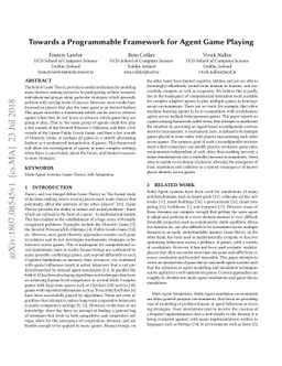 Towards a Programmable Framework for Agent Game Playing