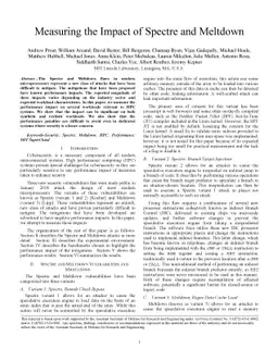 Measuring the Impact of Spectre and Meltdown