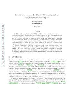 Round Compression for Parallel Graph Algorithms in Strongly Sublinear
  Space